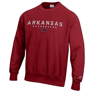 Men's Champion Cardinal Arkansas Razorbacks Relentless Reverse Weave Sweatshirt