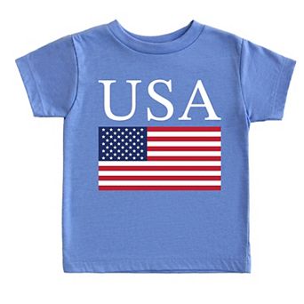 The Juniper Shop USA Flag Solid Toddler Short Sleeve Tee
