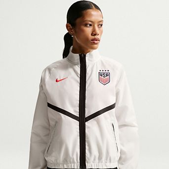 Women's Nike White USMNT 2026 Anthem Dri-FIT Full-Zip Jacket