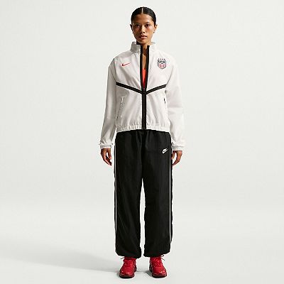 Women's Nike White USMNT 2026 Anthem Dri-FIT Full-Zip Jacket