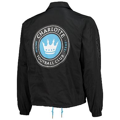 Men's The Wild Collective Black Charlotte FC Coaches Full-Snap Jacket