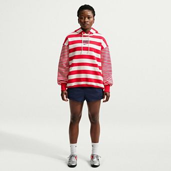 Women's Nike White/Red USMNT Oversized Phoenix Fleece Hoodie