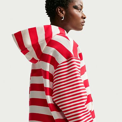 Women's Nike White/Red USMNT Oversized Phoenix Fleece Hoodie