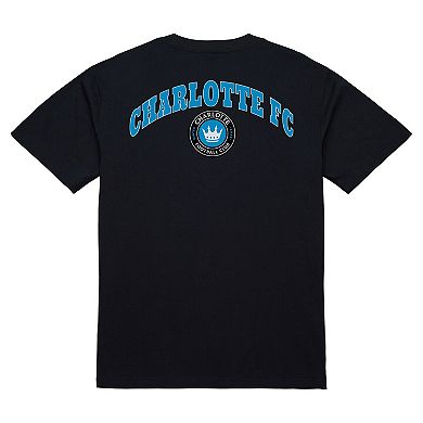 Men's Mitchell & Ness Black Charlotte FC 2-Hit T-Shirt