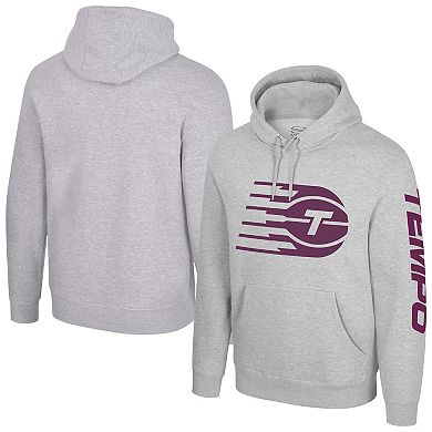 Unisex Stadium Essentials Heather Gray Toronto Tempo Primary Logo Pullover Hoodie