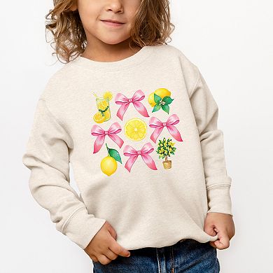 The Juniper Shop Coquette Lemonade Chart Toddler Sweatshirt