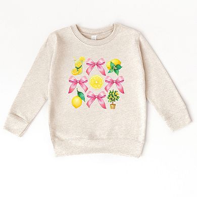 The Juniper Shop Coquette Lemonade Chart Toddler Sweatshirt