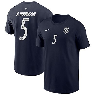 Men's Nike Antonee Robinson Navy USMNT Away Name & Number T-Shirt