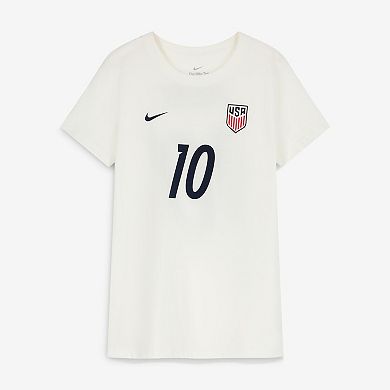 Women's Nike Christian Pulisic Cream USMNT Home Name & Number T-Shirt