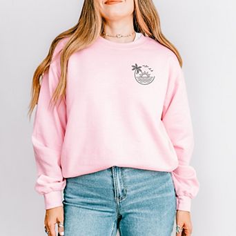 Embroidered Beach Sunset Sweatshirt