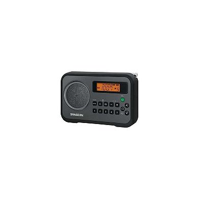 Sangean PR‑D18BK AM/FM Portable Digital Radio with Protective Bumper