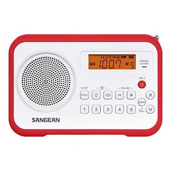 Sangean PR‑D18BK AM/FM Portable Digital Radio with Protective Bumper