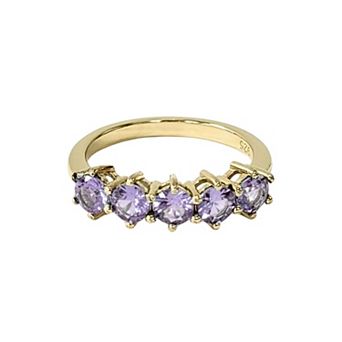 Belinda Jewelz 18k Gold Plated Vermeil 5 Birthstone Ring