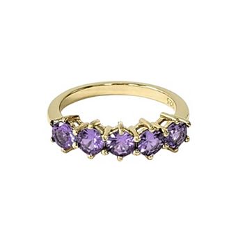 Belinda Jewelz 18k Gold Plated Vermeil 5 Birthstone Ring