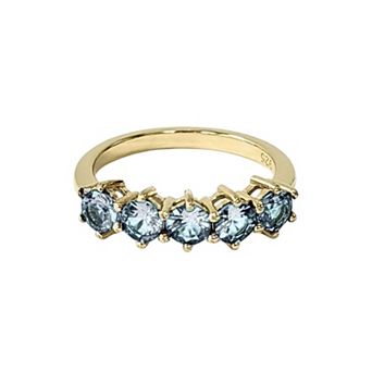 Belinda Jewelz 18k Gold Plated Vermeil 5 Birthstone Ring