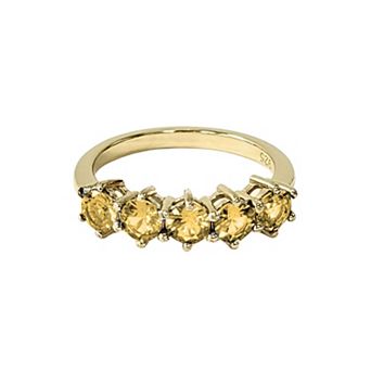 Belinda Jewelz 18k Gold Plated Vermeil 5 Birthstone Ring