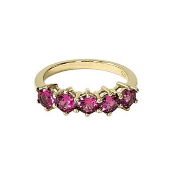 Belinda Jewelz 18k Gold Plated Vermeil 5 Birthstone Ring