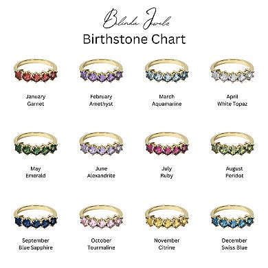 Belinda Jewelz 18k Gold Plated Vermeil 5 Birthstone Ring