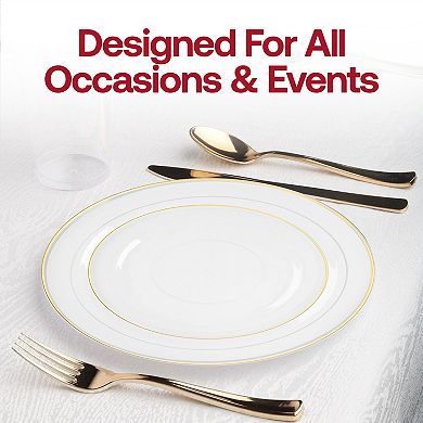 All-In-One Designer Disposable Tableware Suite 120 Guests