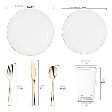 All-In-One Designer Disposable Tableware Suite 120 Guests