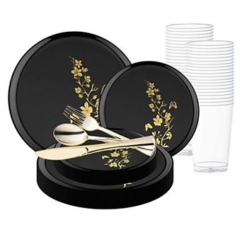 All-In-One Designer Disposable Tableware Suite 120 Guests