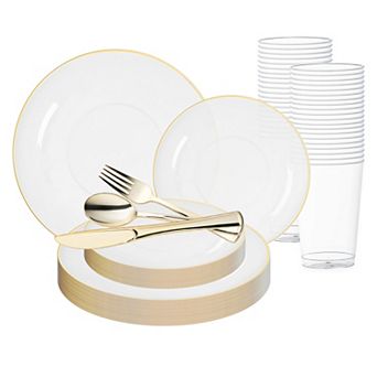 All-In-One Designer Disposable Tableware Suite 120 Guests