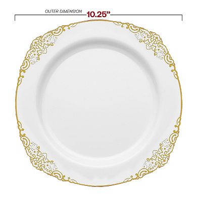 Fancy Round Disposable Plastic Plate Set - 120 Sets