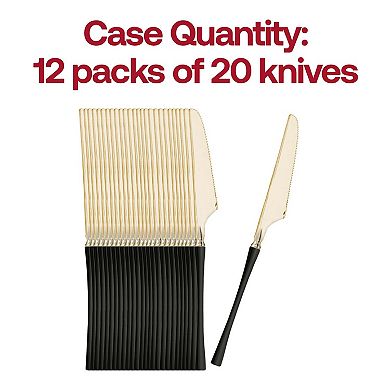 Moderno Metallic Disposable Cutlery 240 Piece Professional Event Pack