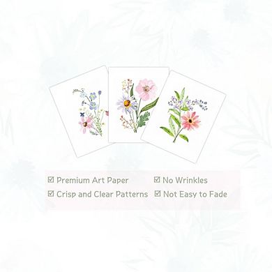 Watercolor Wildflower Floral Wall Art Prints Set of 4 Botanical Decor