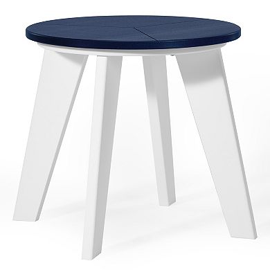 HDPE Plastic Outdoor Round Adirondack Patio Side Table