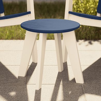 HDPE Plastic Outdoor Round Adirondack Patio Side Table