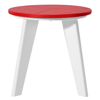 HDPE Plastic Outdoor Round Adirondack Patio Side Table