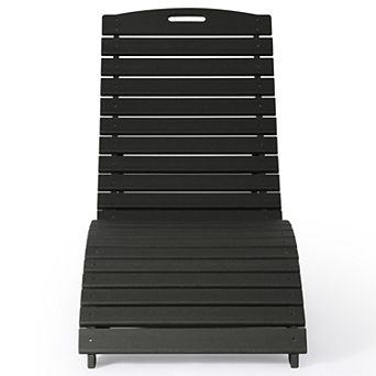 Outdoor HDPE In-Pool Patio Chaise Lounge Chair With Wheels