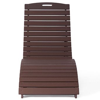 Outdoor HDPE In-Pool Patio Chaise Lounge Chair With Wheels