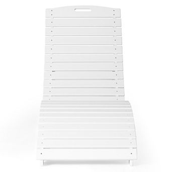 Outdoor HDPE In-Pool Patio Chaise Lounge Chair With Wheels
