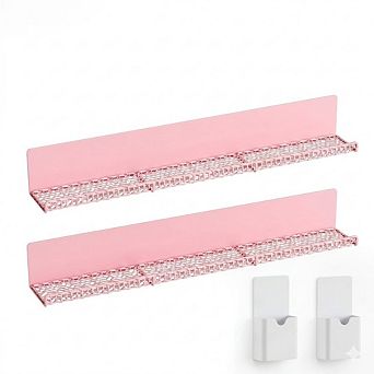 2-Pack Magnetic Spice Rack Shelves with Pen Containers, Floating Organizer