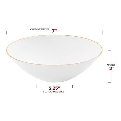 16 oz Round Disposable Plastic Soup Bowls - 60 pcs