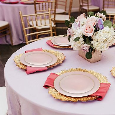 Round Disposable Plastic Plate Set - 40 Sets