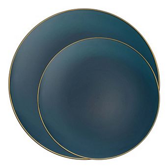 Round Disposable Plastic Plate Set - 40 Sets