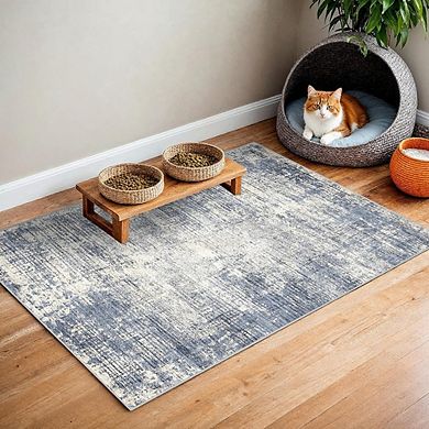 Washable Abstract Entryway Rug Non Slip Thin Soft Indoor Floor Mat