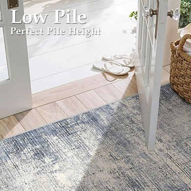 Washable Abstract Entryway Rug Non Slip Thin Soft Indoor Floor Mat