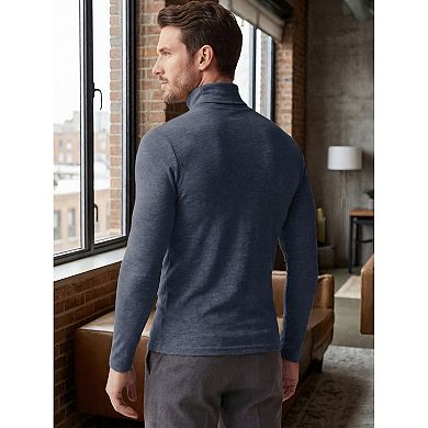 Men's Turtleneck Long Sleeve Shirt Slim Fit Soft Stretch Casual Thermal Tee Shirts