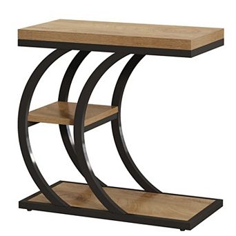 Chic C-Shape 3-Shelf Console Side Table