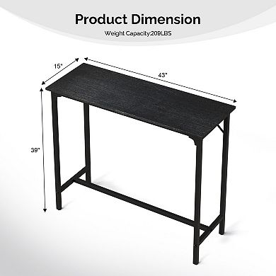 Pub Height Bar Table with MDF Top Metal Frame