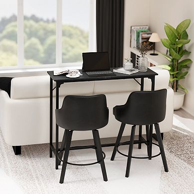 Pub Height Bar Table with MDF Top Metal Frame