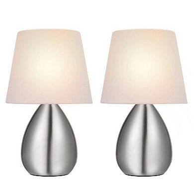 Mini Metal Table Lamp Set, 2-Piece