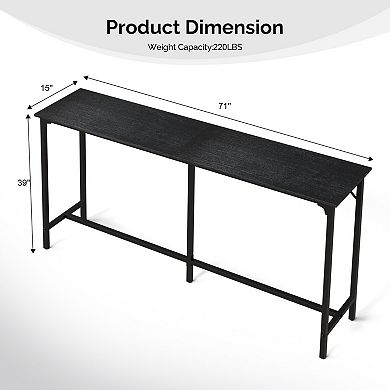 Pub Height Bar Table Metal Frame 220 lb Capacity