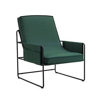 Sling Accent Chair with Removable Cushion and Storage Bag