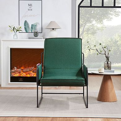Sling Accent Chair with Removable Cushion and Storage Bag