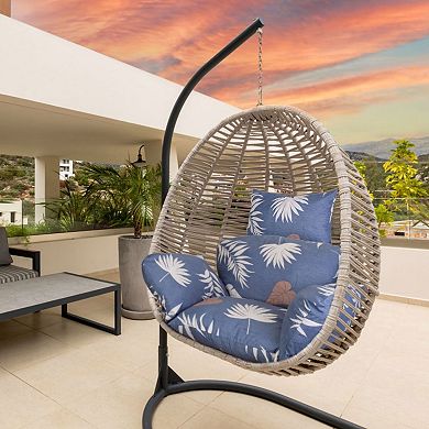 Thick Hanging Egg Chair Cushion with Headrest, Washable Cover